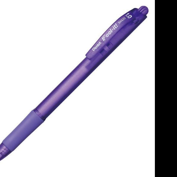 BOLIGRAFO FEEL-IT BX420 1.0MM VIOLETA PENTEL PZA